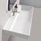 Rectangular White Ceramic Wall Mounted or Drop In Sink