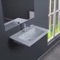 Rectangular White Ceramic Wall Mounted Sink