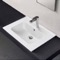 Rectangular White Ceramic Wall Mounted or Drop In Sink