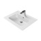 Rectangular White Ceramic Wall Mounted or Drop In Sink
