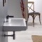 Rectangular White Ceramic Wall Mounted or Drop In Bathroom Sink