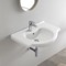 Rectangular White Ceramic Wall Mounted or Drop In Sink