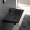 Matte Black Ceramic Bathroom Sink, Rectangular