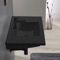 Black Ceramic Wall Mount or Drop In Bathroom Sink