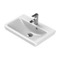 Rectangle White Ceramic Wall Mounted or Drop In Sink