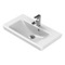 Rectangle White Ceramic Wall Mounted or Drop In Sink