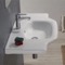 Rectangular White Ceramic Wall Mounted or Drop In Bathroom Sink