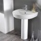 Round White Ceramic Pedestal Sink