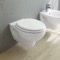 Wall Mount Toilet, Classic, Ceramic, Rounded