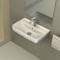 Rectangular White Ceramic Wall Mounted or Drop In Sink