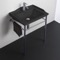 Black Transitional Console Sink, 26
