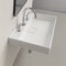 Rectangular White Ceramic Wall Mounted or Drop In Sink