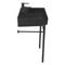 Rectangular Matte Black Ceramic Console Sink and Matte Black Stand, 24