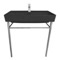 Rectangular Matte Black Ceramic Console Sink and Polished Chrome Stand, 32