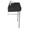 Rectangular Matte Black Ceramic Console Sink and Polished Chrome Stand, 32