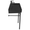 Trough Matte Black Ceramic Console Sink and Matte Black Stand, 40