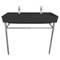 Trough Matte Black Ceramic Console Sink and Polished Chrome Stand, 40