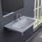 Rectangular White Ceramic Wall Mounted Sink
