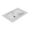 Rectangular White Ceramic Wall Mounted Sink