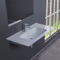 Rectangular White Ceramic Wall Mounted Sink