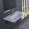 Rectangular White Ceramic Wall Mounted Sink