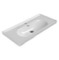 Rectangular White Ceramic Wall Mounted or Drop In Bathroom Sink