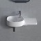 Narrow Ceramic Wall Mounted Sink With Counter Space