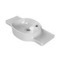 Narrow Ceramic Wall Mounted Sink With Counter Space