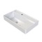 Rectangular White Ceramic Wall Mounted or Drop In Sink With Counter Space