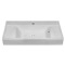 Rectangular White Ceramic Wall Mounted or Drop In Sink With Counter Space