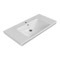 Rectangular White Ceramic Wall Mounted or Drop In Bathroom Sink