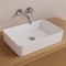 Vessel Sink, Rectangular, White Ceramic