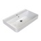 Rectangle White Ceramic Wall Mounted or Drop In Sink