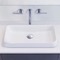 Rectangular White Ceramic Drop In Sink