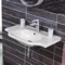 Rectangular White Ceramic Wall Mounted or Drop In Sink