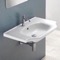 Rectangular White Ceramic Wall Mounted or Drop In Sink