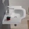 Rectangular White Ceramic Wall Mounted or Drop In Bathroom Sink