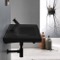 Black Rectangle Ceramic Wall Mounted or Drop In Sink