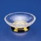 Round Crackled Crystal Glass Soap Dish