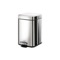 Square Polished Chrome Waste Bin With Pedal