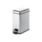 Rectangular Polished Chrome Waste Bin With Pedal