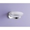 Wall Mounted Frosted Glass Soap Dish With Chrome Mounting