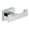 Square Chrome Wall Mounted Double Hook