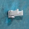 Clothes Hook, Square, Polished Chrome, Jointed