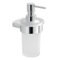 Soap Dispenser, Frosted Glass With Chrome Mounting