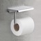 Toilet Paper Holder, Modern, Chrome, With Shelf