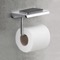Toilet Paper Holder, Modern, Chrome, With Shelf