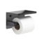 Toilet Paper Holder, Modern, Matte Black, With Shelf