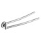 Double Swivel Towel Bar, 14 Inch, Polished Chrome