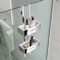 Over-the-Door Double Shower Basket With White Inserts